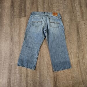 Vintage Lucky Brand Jeans Size 12/31 Blue Sailor Crop Made In USA Medium Wash